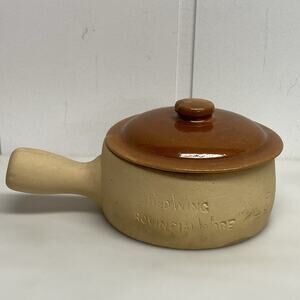 Red Wing Pottery Provincial Ware #22 Soup Crock w/ Lid Vintage Individual Bowl